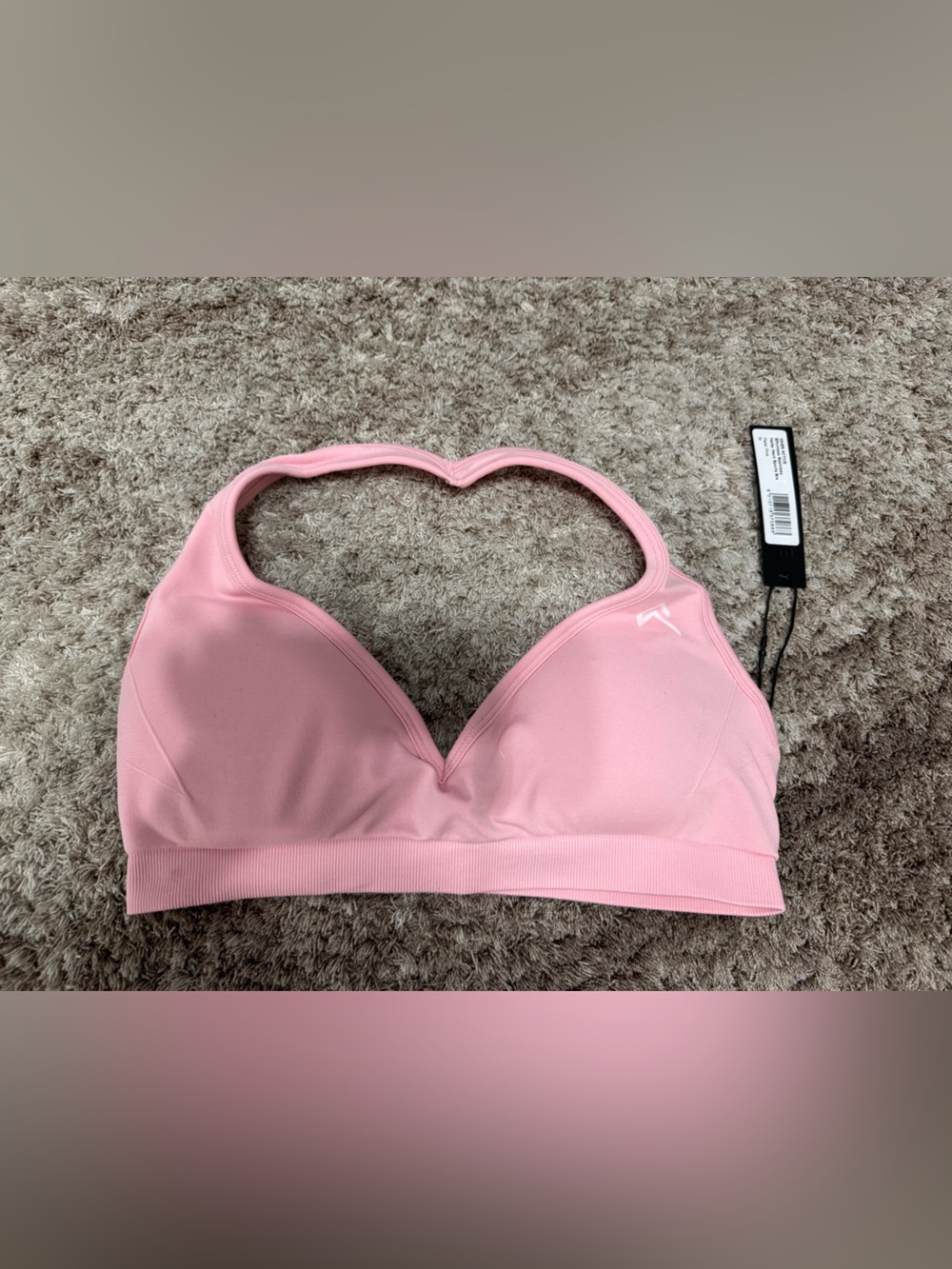 ONER active EFFORTLESSLIFT™ SEAMLESS HALTER NECK SPORTS BRA WITH WHITE LOGO